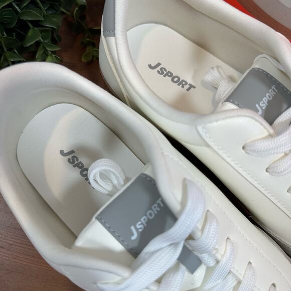 J Sport Women's Cecily White Grey Memory Foam Sneakers Size 7 - Picture 7 of 8